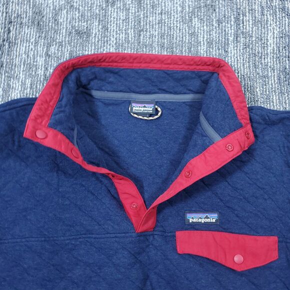Patagonia Men's Synchilla Snap-T Fleece Pullover Quilted Sweater Size L Blue - Picture 3 of 11